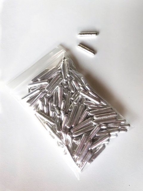 Metallic rod sprinkles