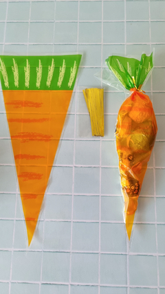 Imagen de Bolsa triangular zanahoria. Pack por 10 unidades.