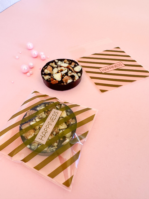 Bolsa opp "Happiness" 7x7 cms. Pack por 10 unidades.