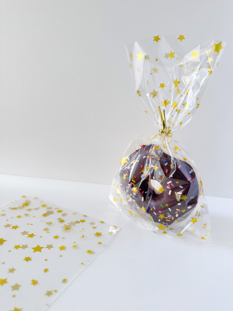 Bolsas estrellas doradas. Pack por 10 unidades.