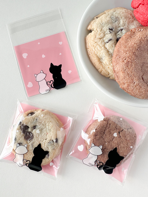 Bolsa opp "Gatitos enamorados" 7x7cms. Pack por 10 unidades.