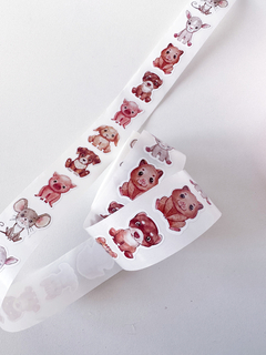 Rollo de stickers animalitos x 500 unidades. - comprar online