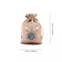 Bolsa arpillera navidad de 10x15 cms. Precio por unidad. - Capkelitos mayorista