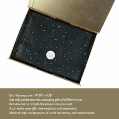 Papel seda negro con brillos de colores. Pack x 2 unidades. - comprar online