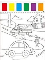 Imagen de Pack x 2 hojas para pintar + acuarela + pincel. Precio por pack