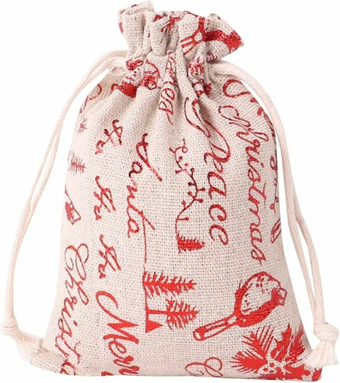 Bolsa arpillera navidad 2. Precio por unidad.
