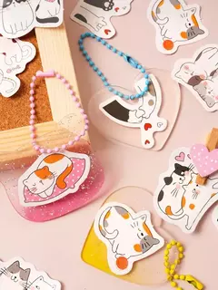 Pack con 46 stickers gatitos - tienda online