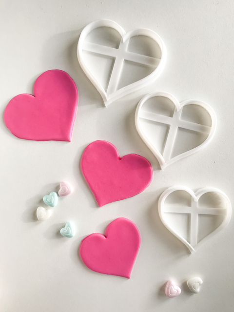 Cortantes corazón x 3