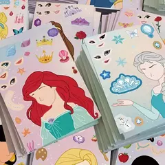 8 planchas de stickers para jugar "Princesas". Precio por pack - Capkelitos mayorista