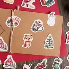 Pack con 46 stickers Navidad en internet