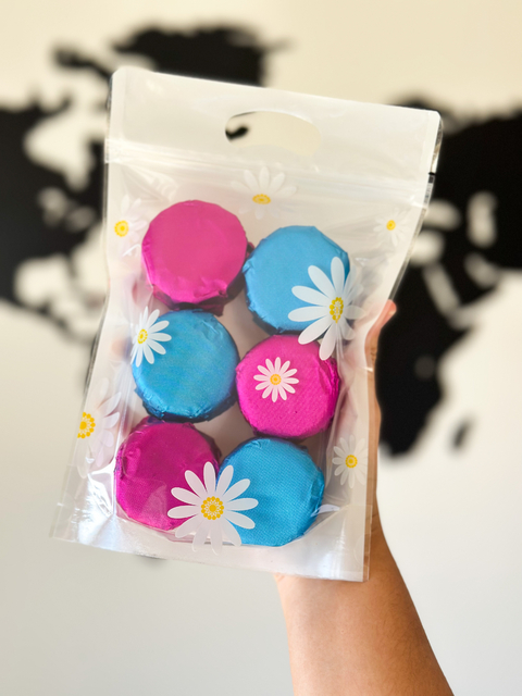 Bolsas Doypack margaritas 15x22 cms. Precio por unidad.