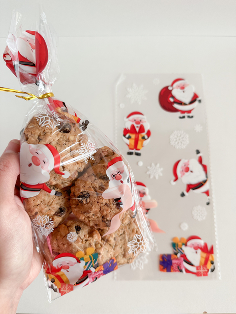 Bolsas diseño papá noel. Pack por 10 unidades.