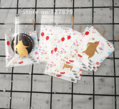 Bolsa opp "Oso party" 7x7cms. Pack por 10 unidades. en internet