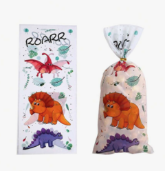 Bolsas diseño dinosaurios 12,5x27,5cm. Pack por 10 unidades. en internet