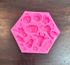 Molde de silicona "caras de animales" - comprar online