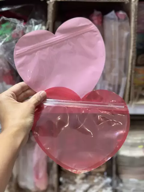 bolsa con cierre hermético corazón. Precio por unidad.