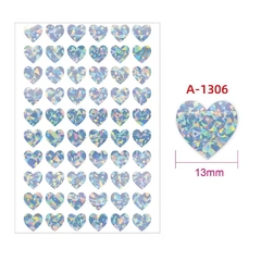 Plancha de stickers corazón. Plancha con 60 unidades. en internet