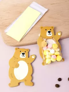 Tarjeta oso con bolsita. Pack por 10 unidades. - Capkelitos mayorista