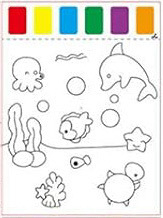 Pack x 2 hojas para pintar + acuarela + pincel. Precio por pack