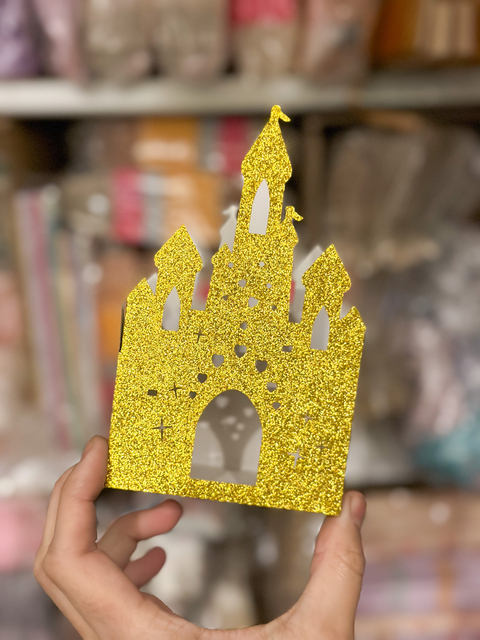 Caja contenedora sin tapa "castillo dorado". Precio por unidad. - comprar online