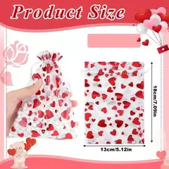 Bolsa de organza con corazones. 13x18 cms. Precio por unidad - tienda online