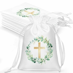 Bolsa de satén con diseño de cruz y marco. Precio por unidad. en internet