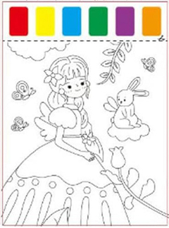Pack x 2 hojas para pintar + acuarela + pincel. Precio por pack - tienda online