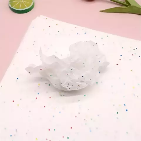 Papel seda blanco con brillos de colores. Pack por 2 unidades. - comprar online