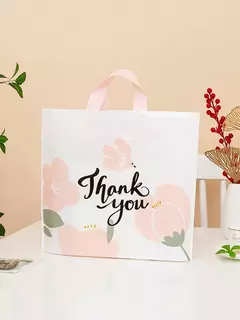 Bolsa con manija "thank you". Varias medidas. Precio por unidad.