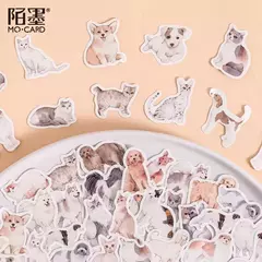 Pack con 46 stickers perritos y gatitos - comprar online