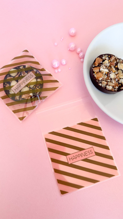 Bolsa opp "Happiness" 7x7 cms. Pack por 10 unidades. - comprar online