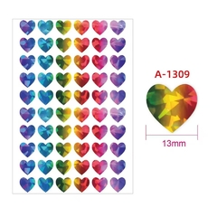 Plancha de stickers corazón. - Capkelitos mayorista