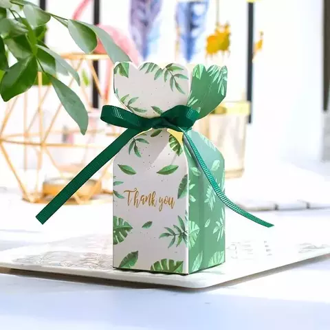 Caja hojas verdes "Thank you". Precio por unidad.