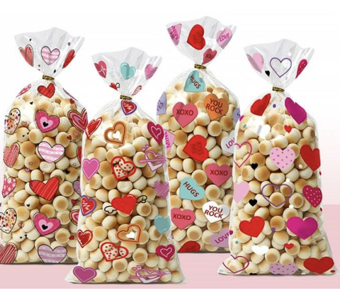 Bolsa diseño San Valentin. Pack por 10 unidades.