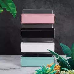 Caja cuadrada con división interna y tapa. Varios colores y tamaños. Precio por unidad. - tienda online