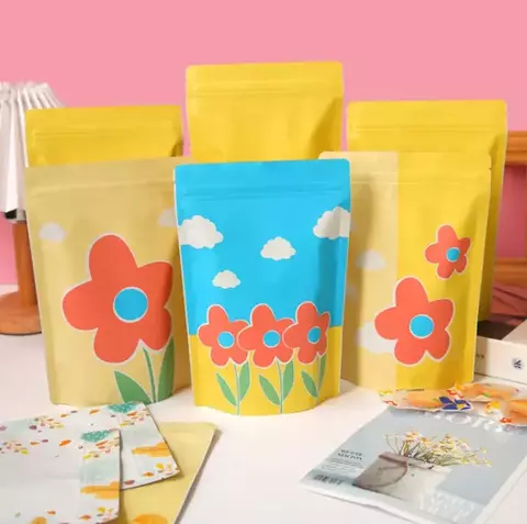 Bolsa doypack "flores coral". Varios modelos. Precio por unidad. - comprar online