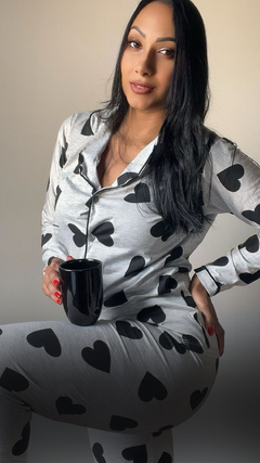 Pijama americano de coração