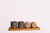 Conjunto 4 Copos 150ml de Cerâmica Artesanal e Bandeja de Madeira - comprar online