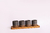 Conjunto 4 Copos 150ml de Cerâmica Artesanal e Bandeja de Madeira