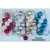 BOLAS NAVIDEÑAS 6 CM CELESTE Y BLANCAS (24 PIEZAS)