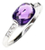 Anillo Amatista Central Diamantes Talla Brillante Oro 18kts