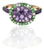 Imagen de Anillo Oval Zafiros Diamantes Green Garnet - Arrighi Joyas