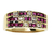 Anillo Medio Sin Fin Rubíes Diamantes Oro 18k. - ARRIGHI Joyas - comprar online