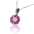 Dije Conjunto Roseta Rubíes Diamante Oro 18 K. Arrighi Joyas