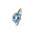 Anillo Light Blue Topaz Central 26 Diamantes Oro 18 Kts. - Arrighi Joyas