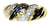 Anillo Diamantes Zafiros Azules Oro 18k. - Arrighi Joyas