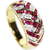 Anillo Diseño Rubíes Diamantes Oro 18k. - ARRIGHI Joyas- en internet