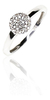 Anillo Compromiso Roseta 37 Diamantes Oro Blanco 18 Kts. - comprar online