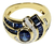 Anillo Zafiros Y Diamantes Oro 18 Kts. - Arrighi Joyas - tienda online