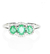 Anillo Tresillo Esmeraldas Diamantes Oro 18kt. Arrighi Joyas - tienda online